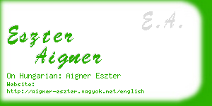 eszter aigner business card